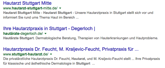 Beispiel für einzeilige Metadescription nach Verbreiterung auf 600 Pixel