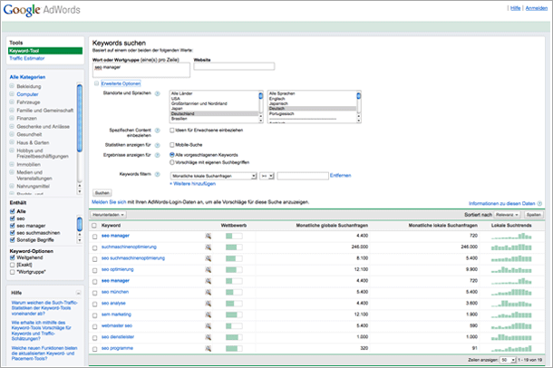 Google-Keyword-Tool