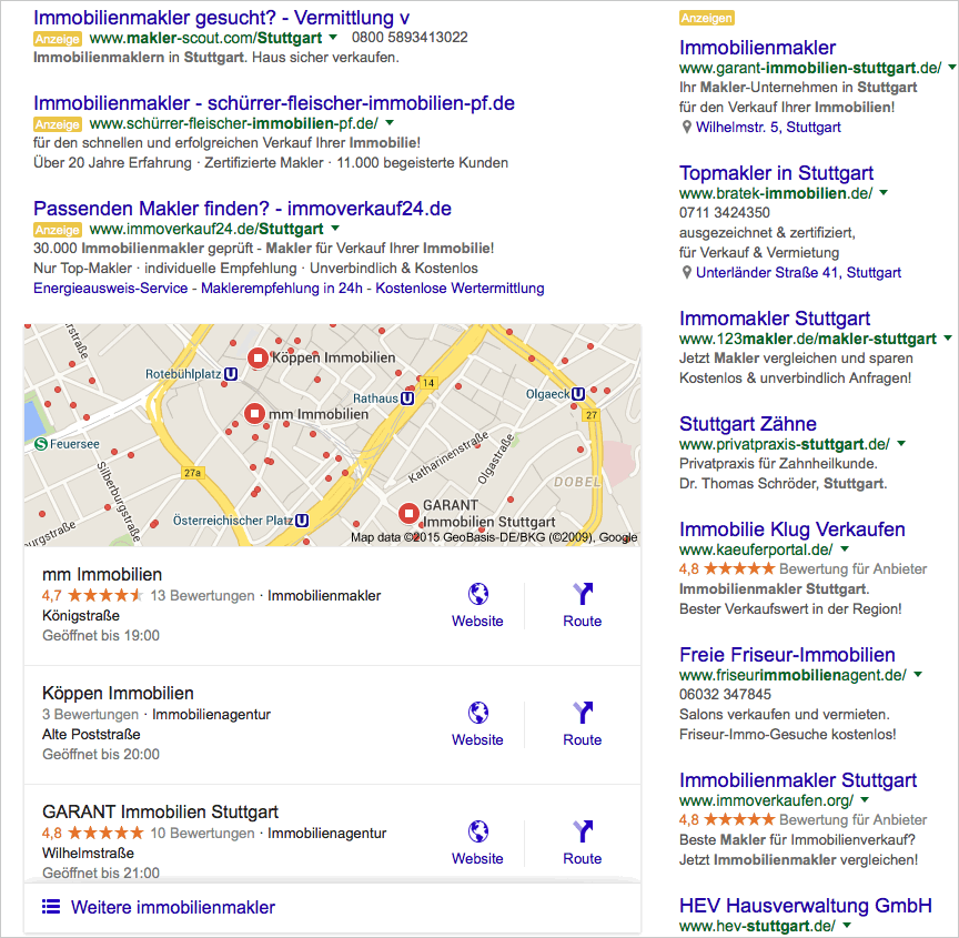 Google My Business SERP