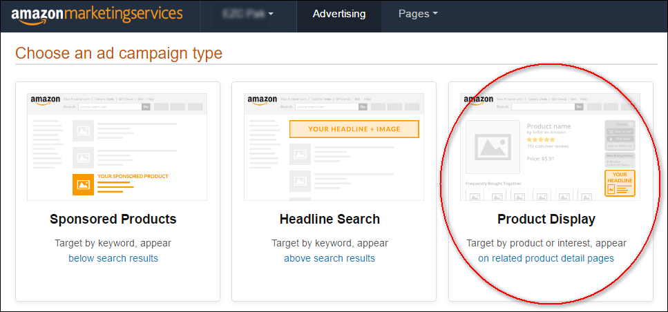 Die Amazon Werbeanzeigen-Formate.