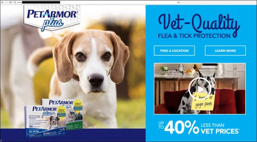 Aggressive Bannerwerbung auf Webseite.