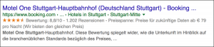 Beispiel Rich Snippet Schema Hotel.
