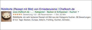 Beispiel Rich Snippet Schema Rezepte.