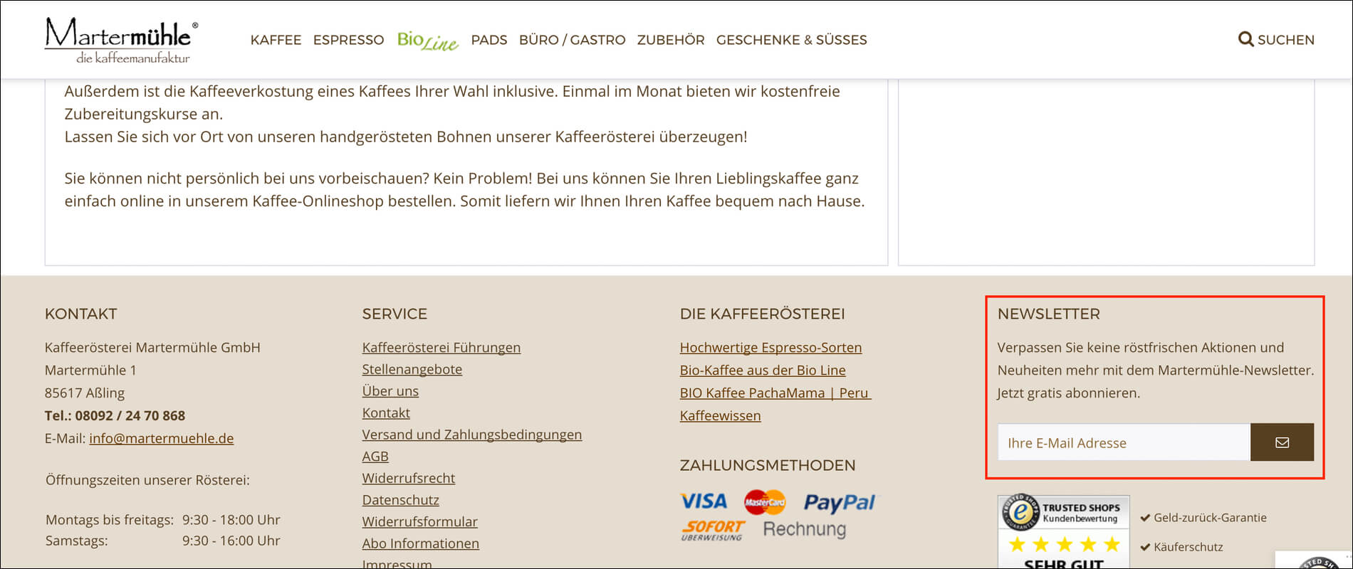 Newsletter zur Online Personalisierung.