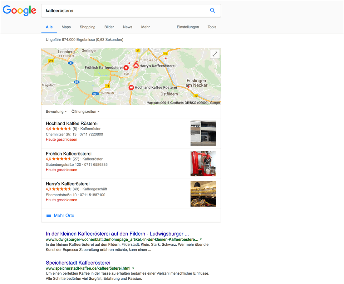 Google-Ergebnis für